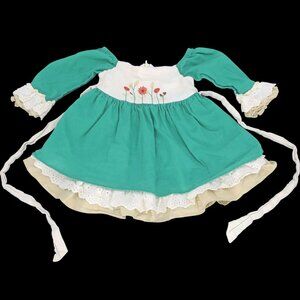 Evie's Closet Boutique Dress Baby Girl 9M Green Prairie Farmhouse Cottagecore
